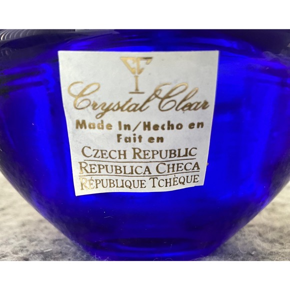 ViNtAgE Cobalt Blue 🔵Crystal Glass Votive Tealight Czech Republic - Picture 8 of 11